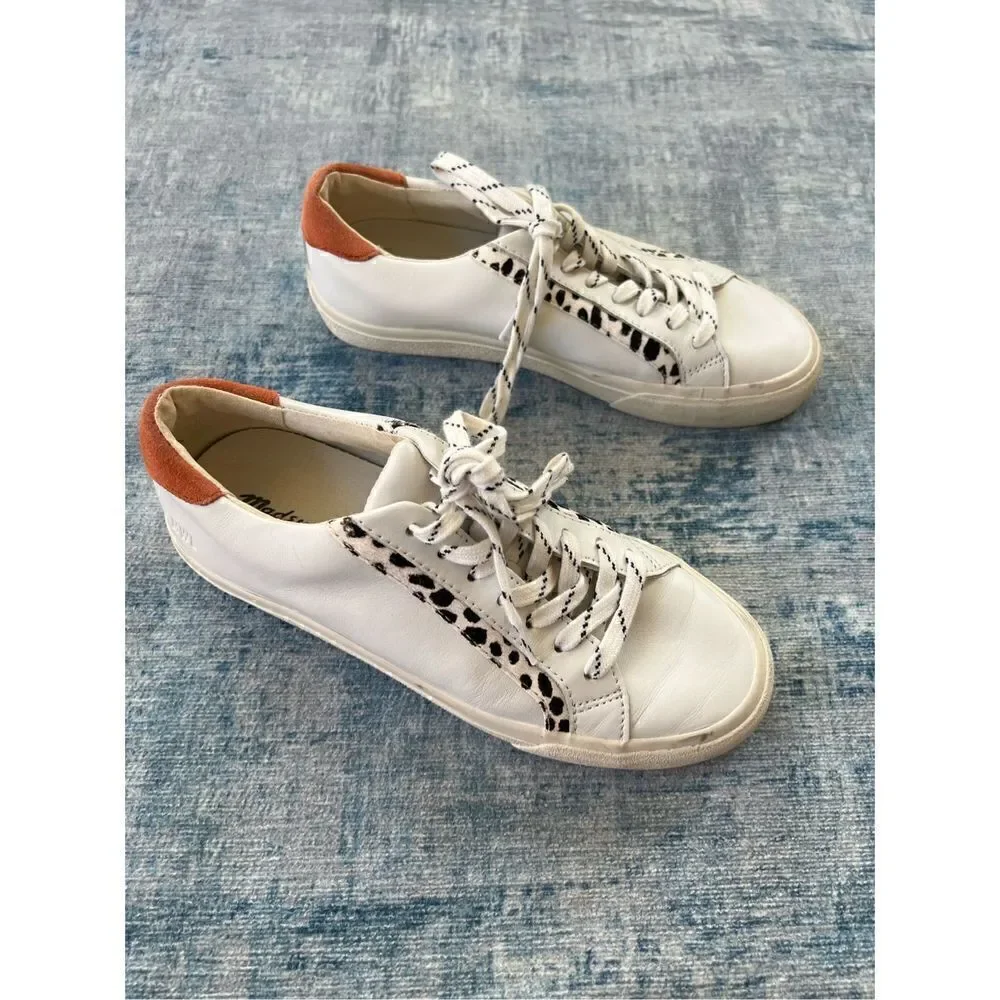Madewell White Leather Sidewalk Low Top Crowdsourced Edition Womens 7